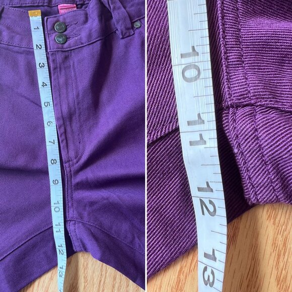Woman Within Purple Cotton Pants Size 12WP Natural Fit Cotton - Picture 7 of 8